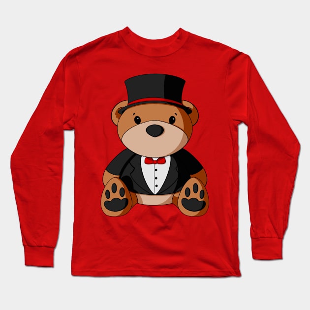 Groom Tux Teddy Bear Long Sleeve T-Shirt by Alisha Ober Designs